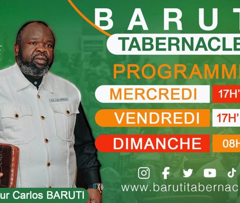 Notre Prochain Culte à Baruti Tabernacle
